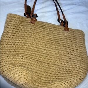 Ralph Lauren Beige Knit Tote
